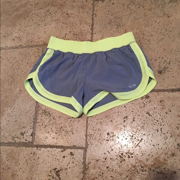 Champion Pants - Grey & Yellow Champion Exercise Shorts